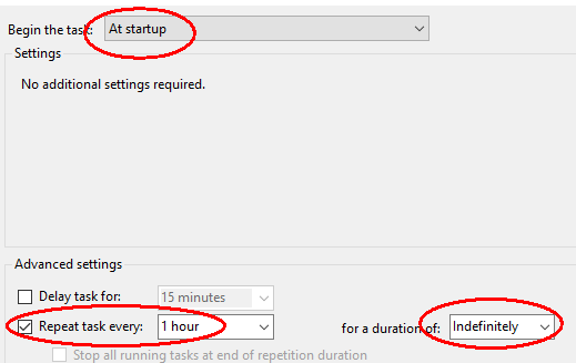 Duplicacy task trigger pane