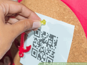Pinning a QR code to a noticeboard